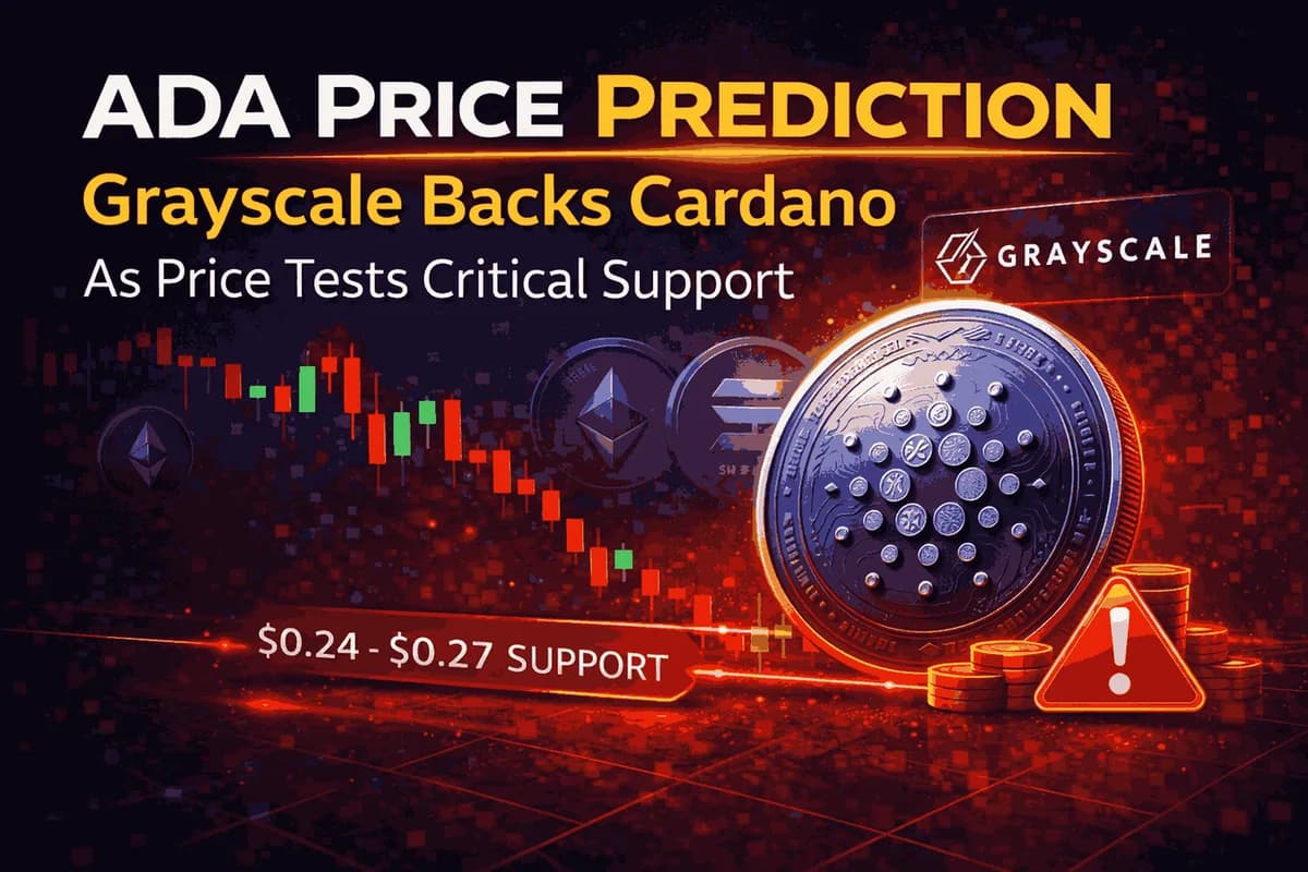 ADA Price Prediction: Grayscale Backs Cardano as Price Tests Critical Support