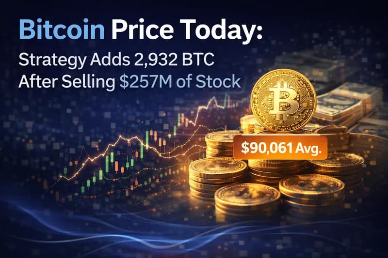 Bitcoin Price Today: Strategy Buys 2,932 BTC After Stock Sale