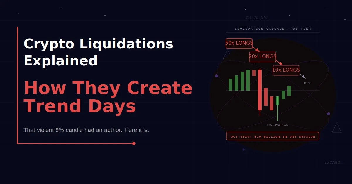 How Crypto Liquidations Move the Market and Create Trend Days