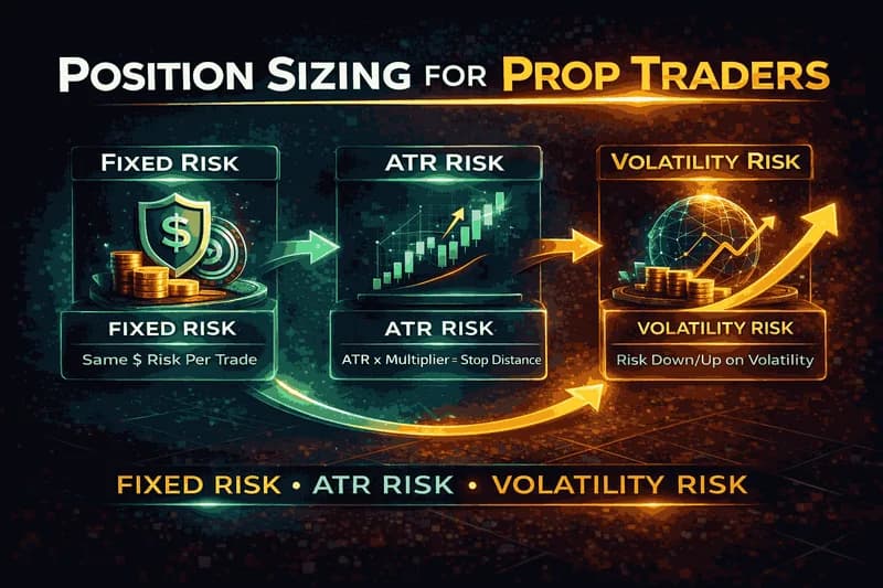 Position Sizing for Prop Traders: Fixed Risk, ATR Risk, Volatility Risk
