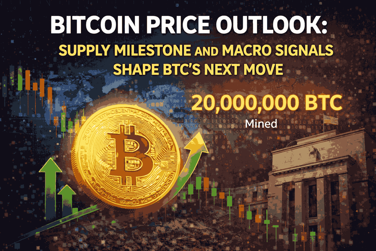 Bitcoin Price Outlook: Supply Milestone and Macro Signals Shape BTC’s Next Move