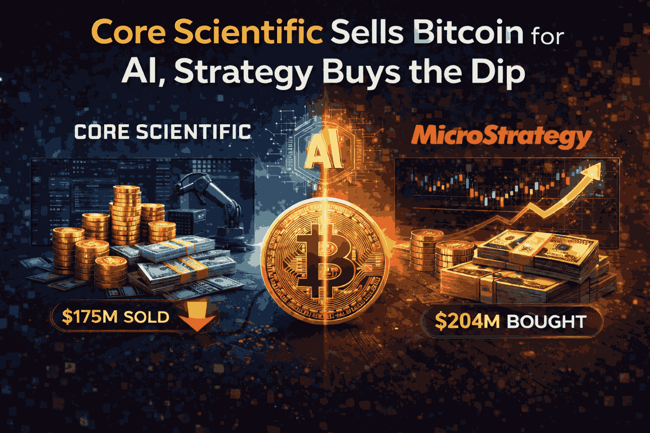 Core Scientific Sells $175M in Bitcoin as AI Pivot Accelerates – While Strategy Buys the Dip