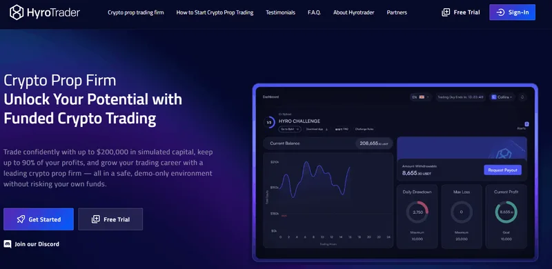 The Funded Trader best crypto prop trading firms